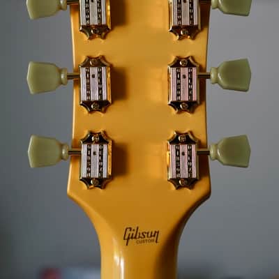 7.8lb! Gibson Custom Shop M2M Chambered Les Paul Custom Heavy Antique White 2025 image 15