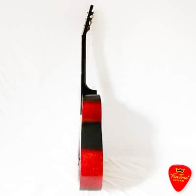 1960s Truetone “Fun Time” 5DC9510 Harmony-Built Redburst Parlor Guitar – “Baby Mama” image 16