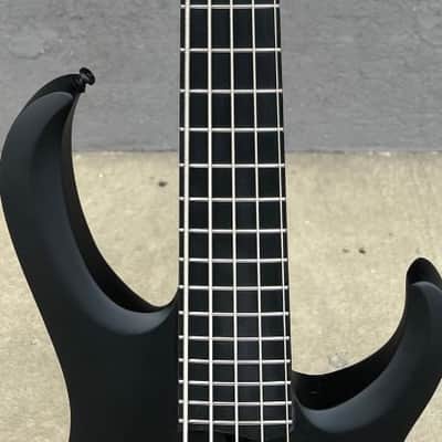 Mint Ibanez BTB625EXBKF Iron Label 5-String Electric Bass Guitar, Flat Black 9lb11oz image 5
