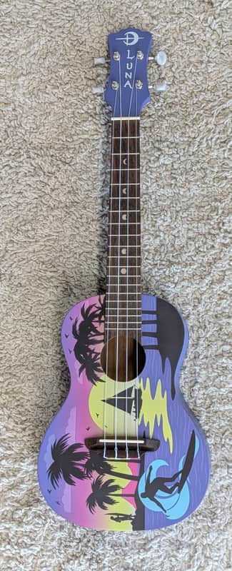 Luna Kauwela Summer Soprano size Ukulele with Custom Graphics - Prototype image 1