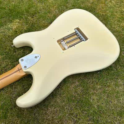 ‘85 Fender MIJ Strat Jimi Hendrix Lefty To Righty Conversion Olympic White Rosewood image 8
