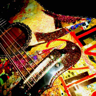 Framus 12 String Acoustic. klimt Art by El Daga 2005 Collage Goldtone.  Collectible. Only 1. RARE. image 7