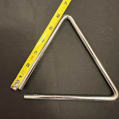 Unbranded 6" Triangle, Chrome Plated Steel, Japan Stamp, 1/4" diameter Rod - MINT image 1