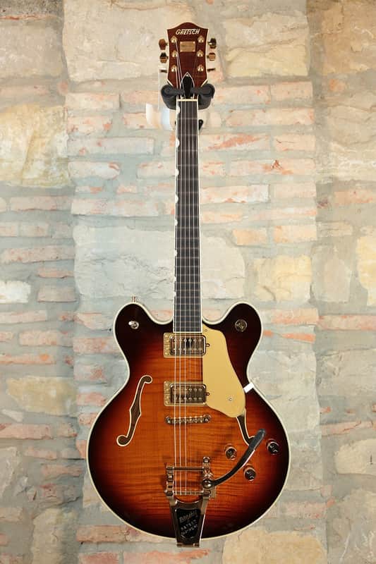 GRETSCH Broadkaster LX Figured Center Block - w/Bigsby, Gold Hardware & Ebony - Havana Burst image 1