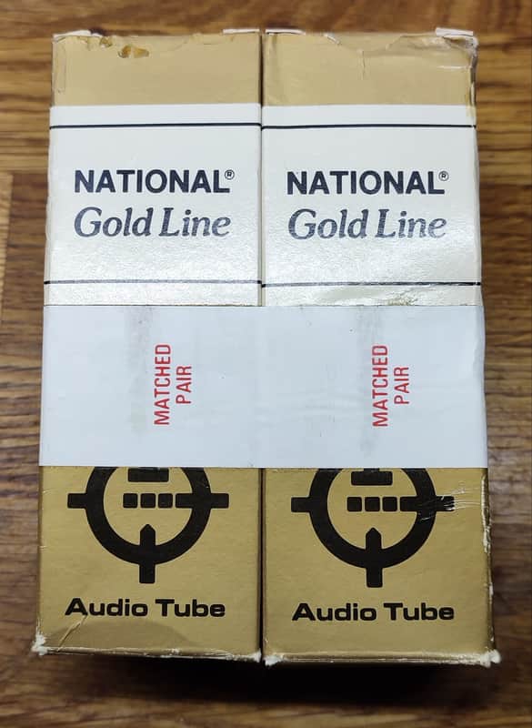 National Gold-Line (NOS) 8417 tubes/valves matched pair National 1978 image 1