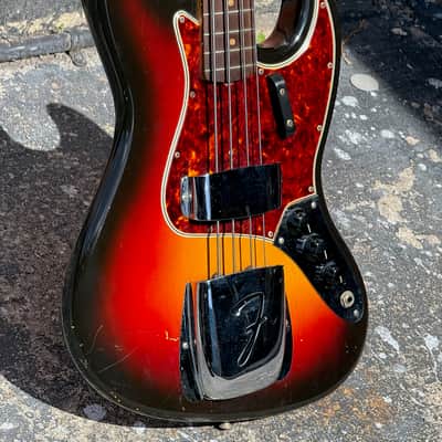 Fender Jazz Bass 1961 - 1 Family owned a 100% untouched 3-knob Slab Neck still sporting its original strings ! image 3