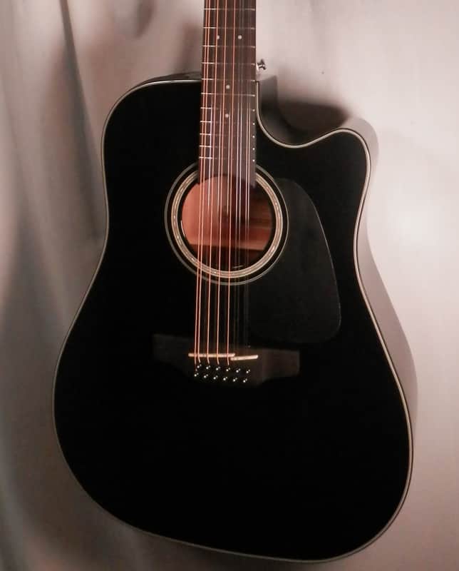 Takamine GD30CE-12 BLK G30 Series 12-String Dreadnought Cutaway Acoustic/Electric Guitar 2010s - Gloss Black image 1
