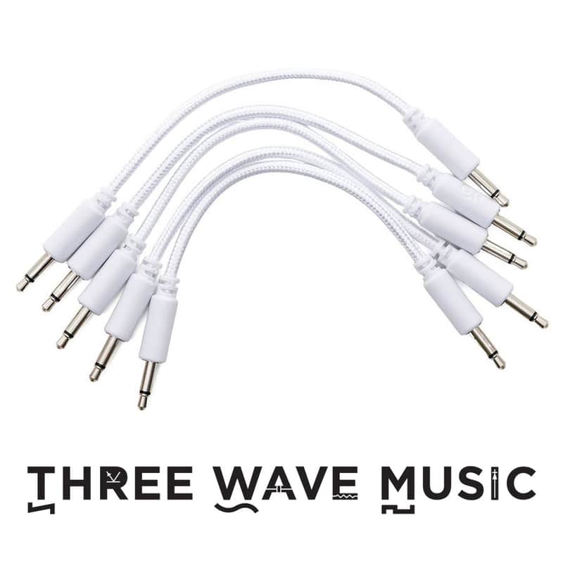 Erica Synths Braided & Soft Eurorack Patch Cables 10 cm (5 pcs) (White)  [Three Wave Music] image 1