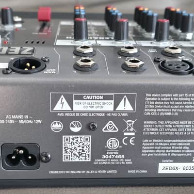 Allen & Heath ZED-6 Compact 6-Input Mixer image 3