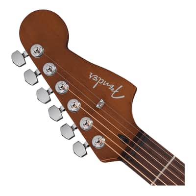 Used Fender Acoustasonic Jazzmaster Acoustic-Electric Guitar - Honey Burst image 4