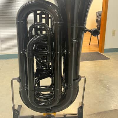 Coolwind CTU-200BK ABS Tuba, BBb, 4 Rotary valves, black, with bag, mouthpiece image 3