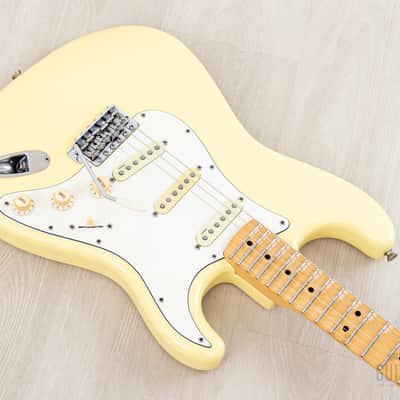 1994 Fender Custom Edition Yngwie Malmsteen Stratocaster ST72-140YM Yellow White w/ Dimarzio & Tweed Case, Japan MIJ image 9