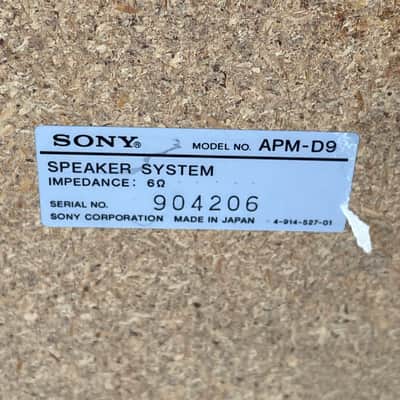 Vintage Sony APM-D9 Stereo Speakers 80s image 16
