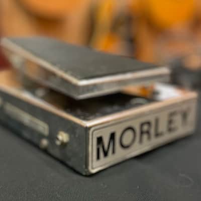 Vintage Morley PFW Power Fuzz Wah Pedal for Electric Guitar & Bass Silver w Power imagen 6