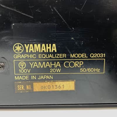 Yamaha Q2031B Dual-Channel Graphic Equalizer 2010s - Black TGHM image 9