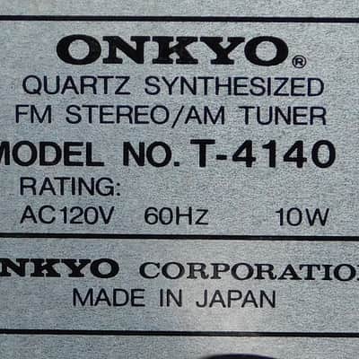 Onkyo T-4140 am fm stereo tuner image 5