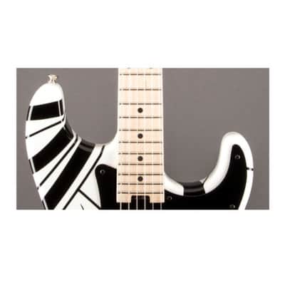 EVH Striped Series 6 String Electric Guitar White with Black Stripes image 6