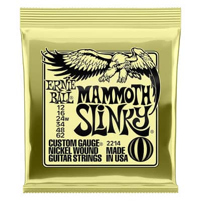Ernie Ball Mammoth Slinky Nickel Wound Electric Guitar Strings, 12-62 image 1