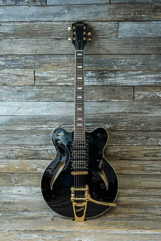 2022 Gretsch Streamliner G2627TG 3-Pickup - Black & Gold w/Cs image 1