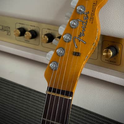 Fender Custom Shop 1964 HS Tele Heavy Relic Grafitti Yellow, Aus Erstbesitz! Custom Color, SD Neck Humbucker uvm. 2021 - Grafitti Yellow Relic image 20