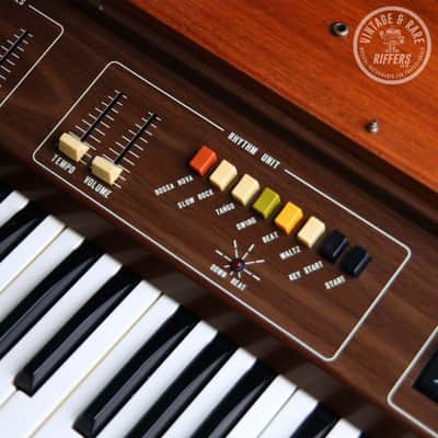 (Video) *Serviced* Viscount UFO 61 Intercontinental Vintage 1970s Italian 61 key Electronic Combo Organ Synth Made in Italy All Original Synthesiser w/ Built-in Drum Machine & Speakers (Similar to Roland CR-68 78 Compu-Rhythm) image 6