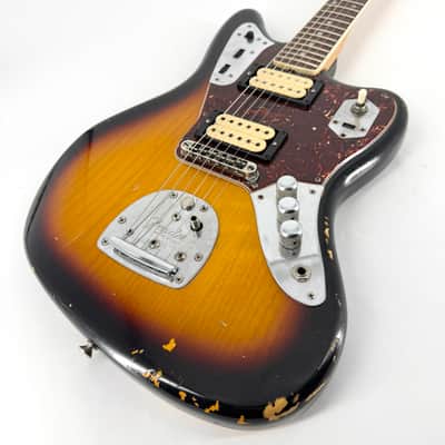 2011 Fender Kurt Cobain Signature Road Worn Jaguar - 3 Colour Sunburst image 2