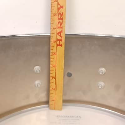 Ludwig Timbale 6.5x14"Chrome-Plated Steel Drum Vintage 70s Blue/Olive USA image 8