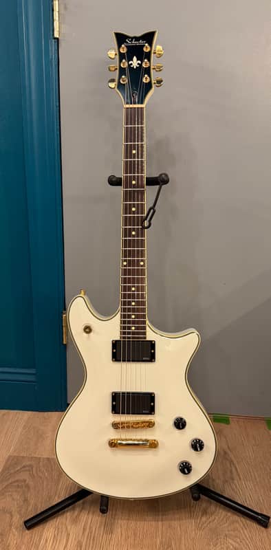Schecter Tempest Custom 2020 - Present - Vintage White With Gold Hardware and EMG 81/85 image 1