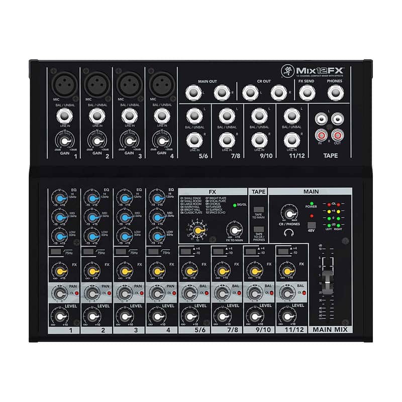 Mackie Mix12FX 12-Channel Live Studio Compact Mixer w Built In Effects - Open Box Mint image 1