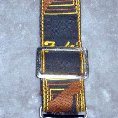 Vintage 1970s Fender Monogramed  Fender Logo Guitar Strap Leather Ends Double Rivets Metal Buckle and Ring The Real Deal Very Cool image 9