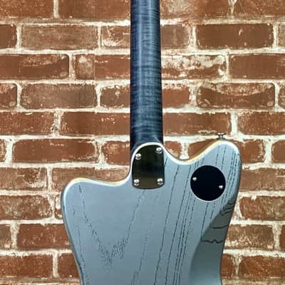 Deimel Guitar Works Firestar Custom 2020 Silver/ Filled Black Pores & Neck, New (Authorized Dealer) image 7
