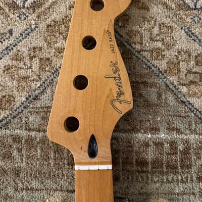 Fender Roasted Maple Jazz Bass® Neck, 20 Medium Jumbo Frets, 9.5", Maple, C Shape image 5