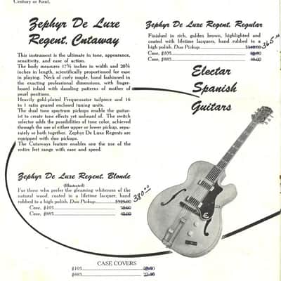 Epiphone Zephyr DeLuxe Regent Electric Archtop w/Case - Natural Blonde (1951) image 17
