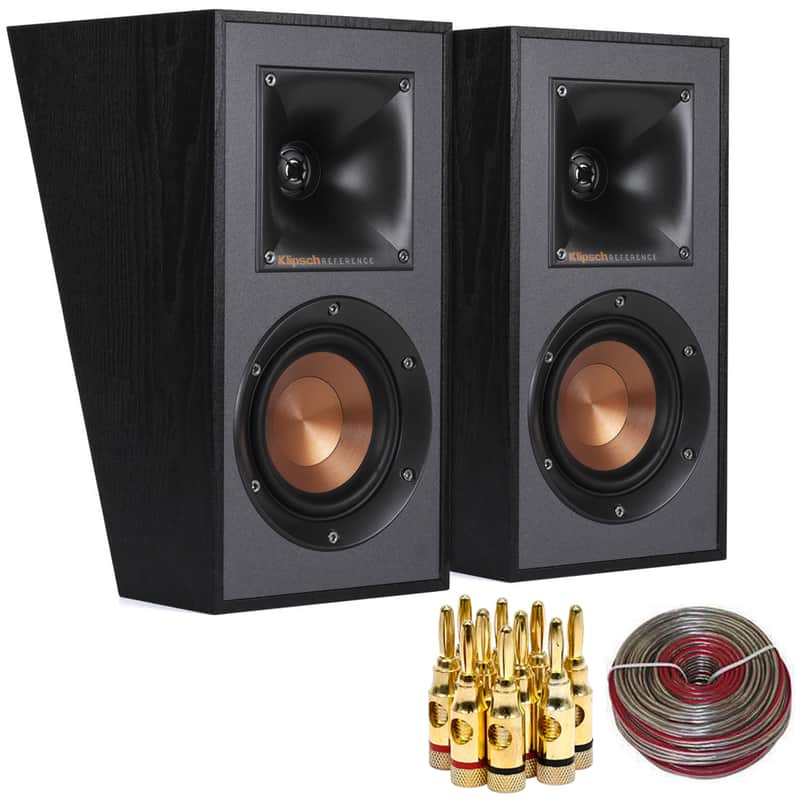 Klipsch R-41SA Dolby Atmos High Performance Elevation Surround Set w Banana Plugs & Wire image 1