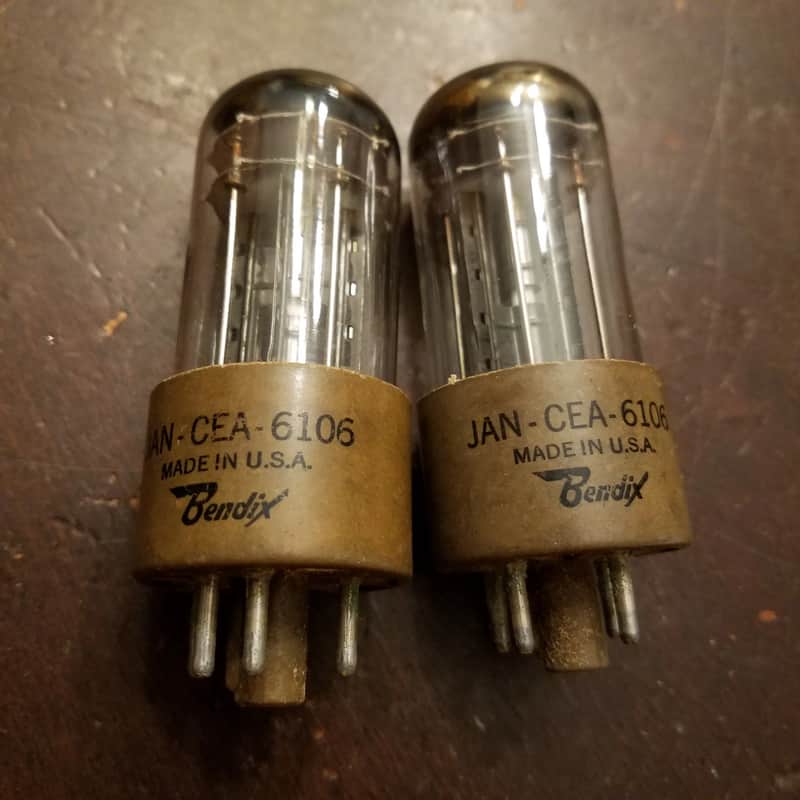 Bendix ONE (1) JAN-CEA-6106 tNOS TESTED Vacuum Tubes Red Bank triple mica premium 5Y3 Audio 1953 image 1