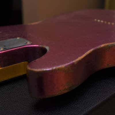 American Fender Telecaster Custom Heavy Relic Pink Gold Sparkle Colorshift! image 6