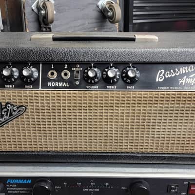 Fender Bassman 2-Channel 50-Watt Guitar Amp Head 1965 - Black Panel image 1