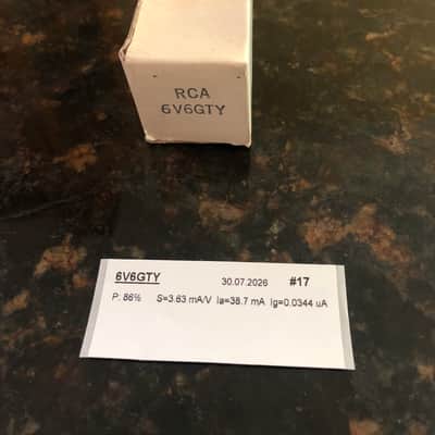 Tested Tight Matched Pair NOS RCA 6V6 GTY tubes image 12