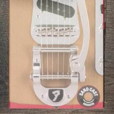 Bigsby "F" logo B5 Vibrato Kit Fender Telecaster with plate & bridge PN 086-8013-004  - Aluminum image 2