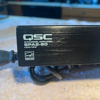 QSC SPA2-60 Compact 2-Channel bridgeable Commercial 1/2 rack Power Amplifier with rack mount tray and IEC cable image 3
