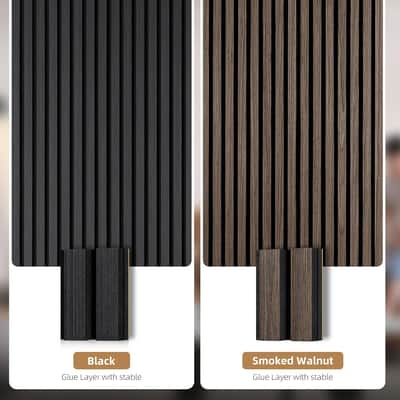 Wood Panels For Wall Acoustic Panels For Interior Wall Decor, 3D Wood Slat Wall Panel/Fluted Sound Absorbing Noise Cancelling Panels - 5 Pack Color Samples image 5