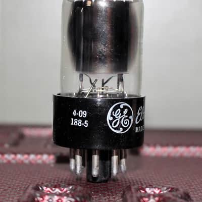 GE 6SN7GTA 6SN7GT TIGHT BALANCE SIDE D GETTER GRAY PLATE VINTAGE 1954 image 2