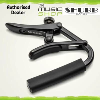 Shubb C1K Capo Noir Steel String Guitar Capo, Black Chrome, Acoustic & Electric image 1