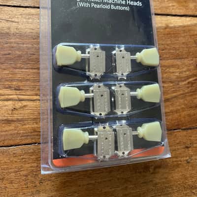 Gibson PMMH-010 Deluxe Vintage Style Tuner Set 2010s - Green Key / Vintage Nickel image 3