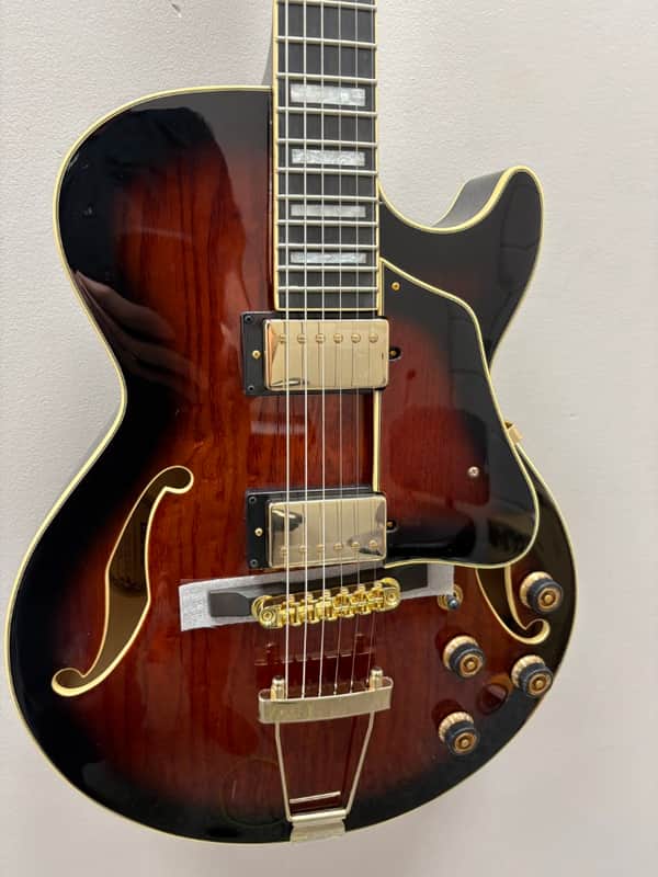 Ibanez Artcore Expressionist AG95QA 2026 - Dark Brown Sunburst image 1