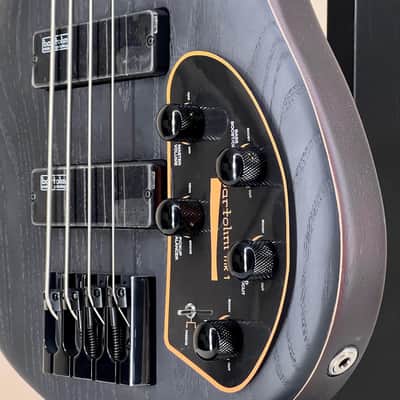Cort Artisan B4 Element OPTB - Open Pore Trans Black - Roasted Maple Neck - Bartolini MK-1 image 4