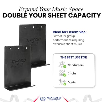 M91 Pair Music Stand-Out Shelf Extenders image 2