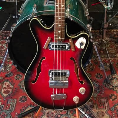 RARE 60s Teisco EP-200B Hollowbody Short Scale Bass image 1