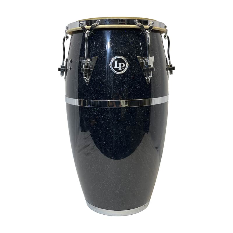 Latin Percussion Traditional Original Fiberglass Tumba - Black Holo Chrome image 1