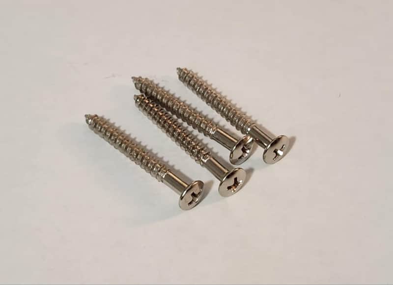Neck Screws set of 4 Chrome by Budreau Guitars image 1